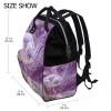 LDIYEU Purple Turtle Diaper Bag Travel Backpack, Large-Capacity Mom Bag view 2
