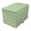 ABAKUHAUS Retro Dog Crate Cover, Spring Plants Yard, Light Green Cream Yellow, 90 x 60 x 70 cm view 1