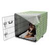 ABAKUHAUS Retro Dog Crate Cover, Spring Plants Yard, Light Green Cream Yellow, 90 x 60 x 70 cm view 2