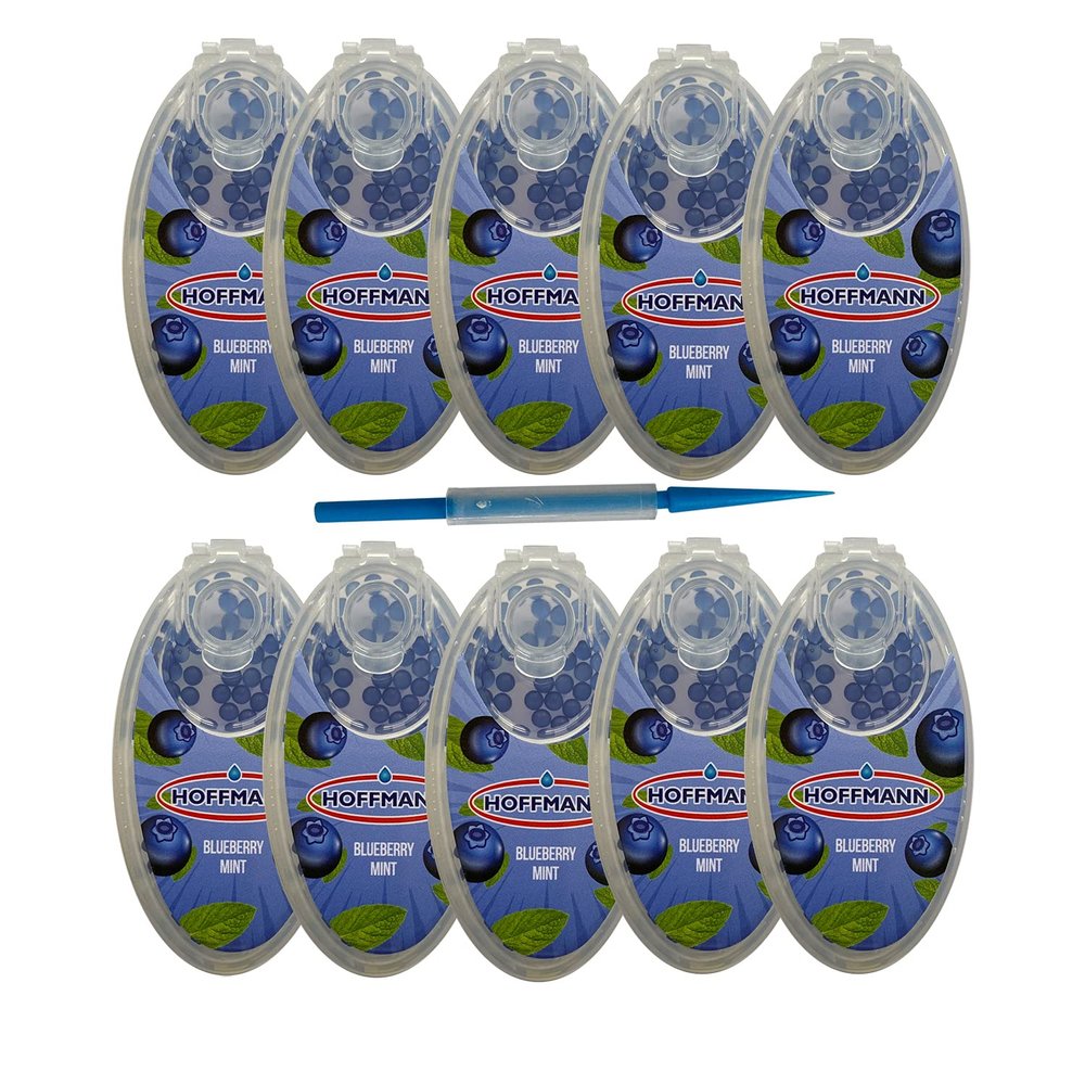 Hoffmann Premium Blueberry Mint Flavor Capsules | DIY Click-Filter Balls | 10-Pack | 1,000 Balls