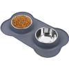 AsFrost Stainless Steel Dog Bowl Set with Non-Slip Silicone Mat view 1