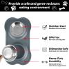 AsFrost Stainless Steel Dog Bowl Set with Non-Slip Silicone Mat view 2
