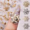 YZDKJ 3-Piece Rotating Snowflake Nail Art Decorations, 3D Spinning Alloy Charms, K8 1777 view 3