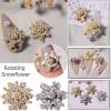 YZDKJ 3-Piece Rotating Snowflake Nail Art Decorations, 3D Spinning Alloy Charms, K8 1777 view 4