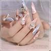 YZDKJ 3-Piece Shiny Rotating Pearl Angel Bowknot 3D Nail Art Decorations, Color 3 view 3