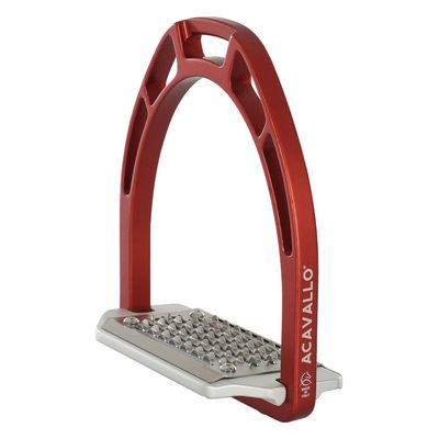 Acavallo ARCO Evolution Alupro Stirrup Irons | Color: Red | Size: One Size