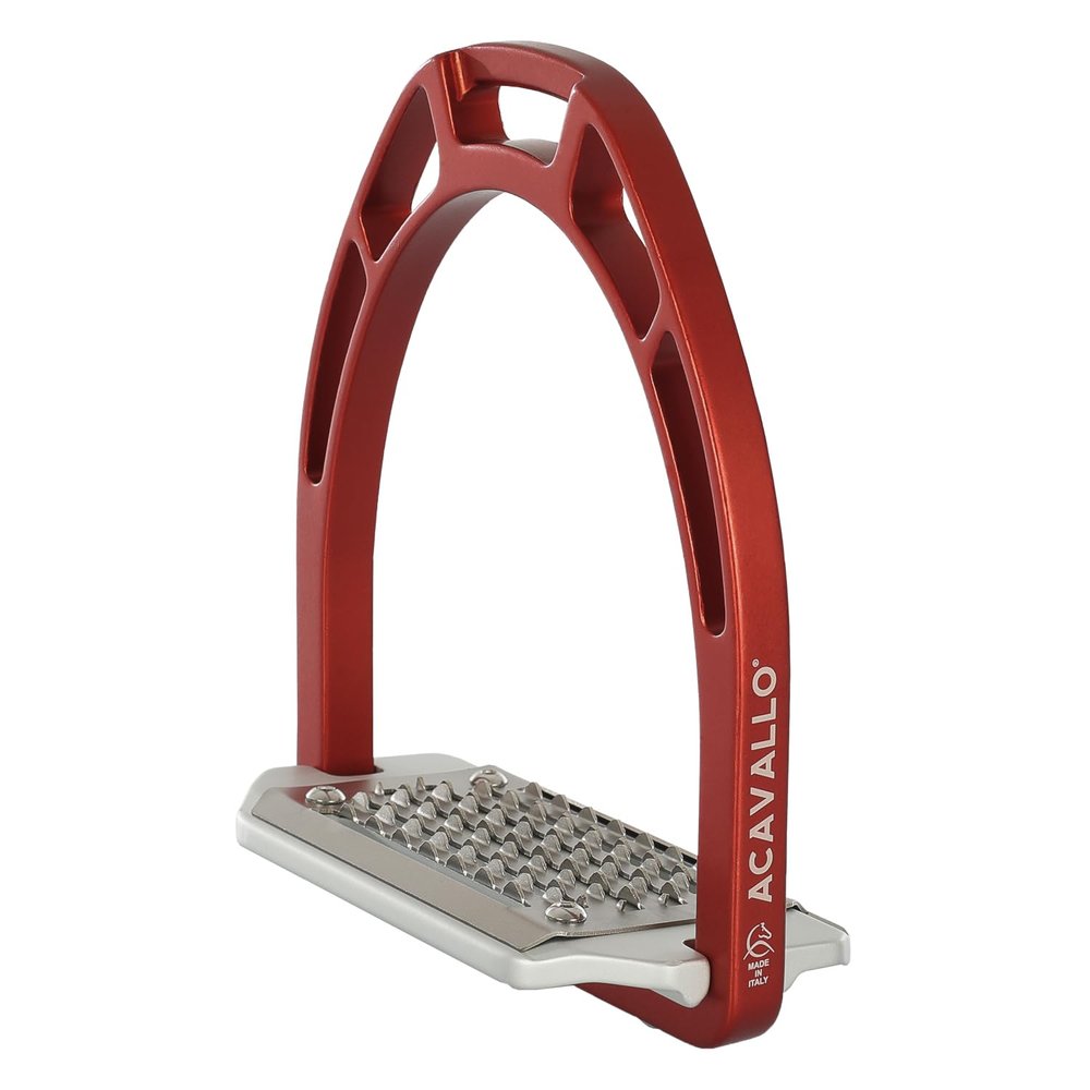 Acavallo ARCO Evolution Alupro Stirrup Irons | Color: Red | Size: One Size