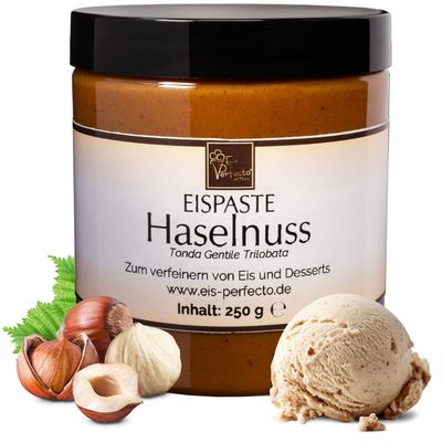 Hazelnut Ice Cream Paste – 100% Pure Tonda Gentile Trilobata, “Piedmont Hazelnut” – 250 g