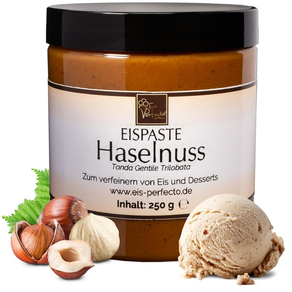 Hazelnut Ice Cream Paste – 100% Pure Tonda Gentile Trilobata, “Piedmont Hazelnut” – 250 g