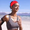 Women's Red Sports Headband, Wide Elastic Hairband for Yoga, Workouts, and Running view 3