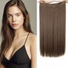 45.7 cm Straight One-Piece Remy Human Hair Topper, Clipless Invisible Secret Wire Extension for Women, 28 cm, 120 g, #4 Medium Brown view 1