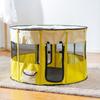 Portable Foldable Pet Playpen with Carrying Bag for Large Puppies and Cats, Camping Tent, M, Coffee Brown view 2