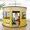 Portable Foldable Pet Playpen with Carrying Bag for Large Puppies and Cats, Camping Tent, M, Coffee Brown view 3