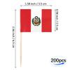 JBCD Peru Flag Toothpicks, Mini Cupcake Toppers, 200 Count view 2