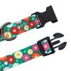 Rhea Rose Girl Dog Collar Summer Daisy Pattern, Medium, Green view 4