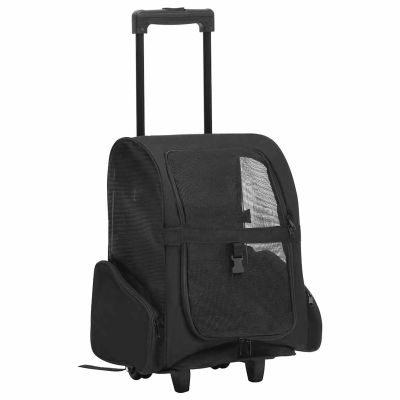 Tidyard Black Dog Trolley Carrier, Backpack and Tote Bag