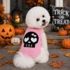 Petitebelle Dog Shirt with Skull Face, XS, Pink view 2