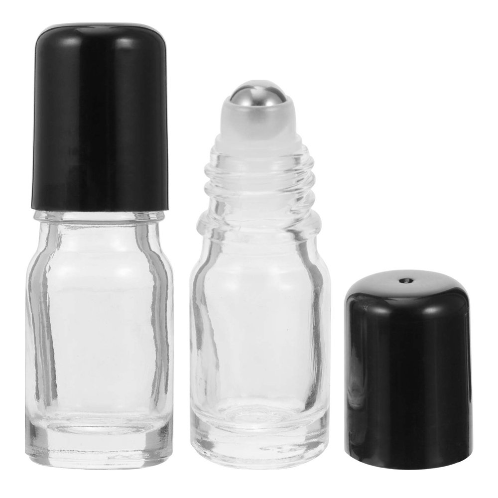 minkissy 25-Piece Roll-On Perfume Bottles, Rollerball Containers for Lip Gloss, Essential Oils and Hair Perfume, Portable Travel Crystal Glass Bottles