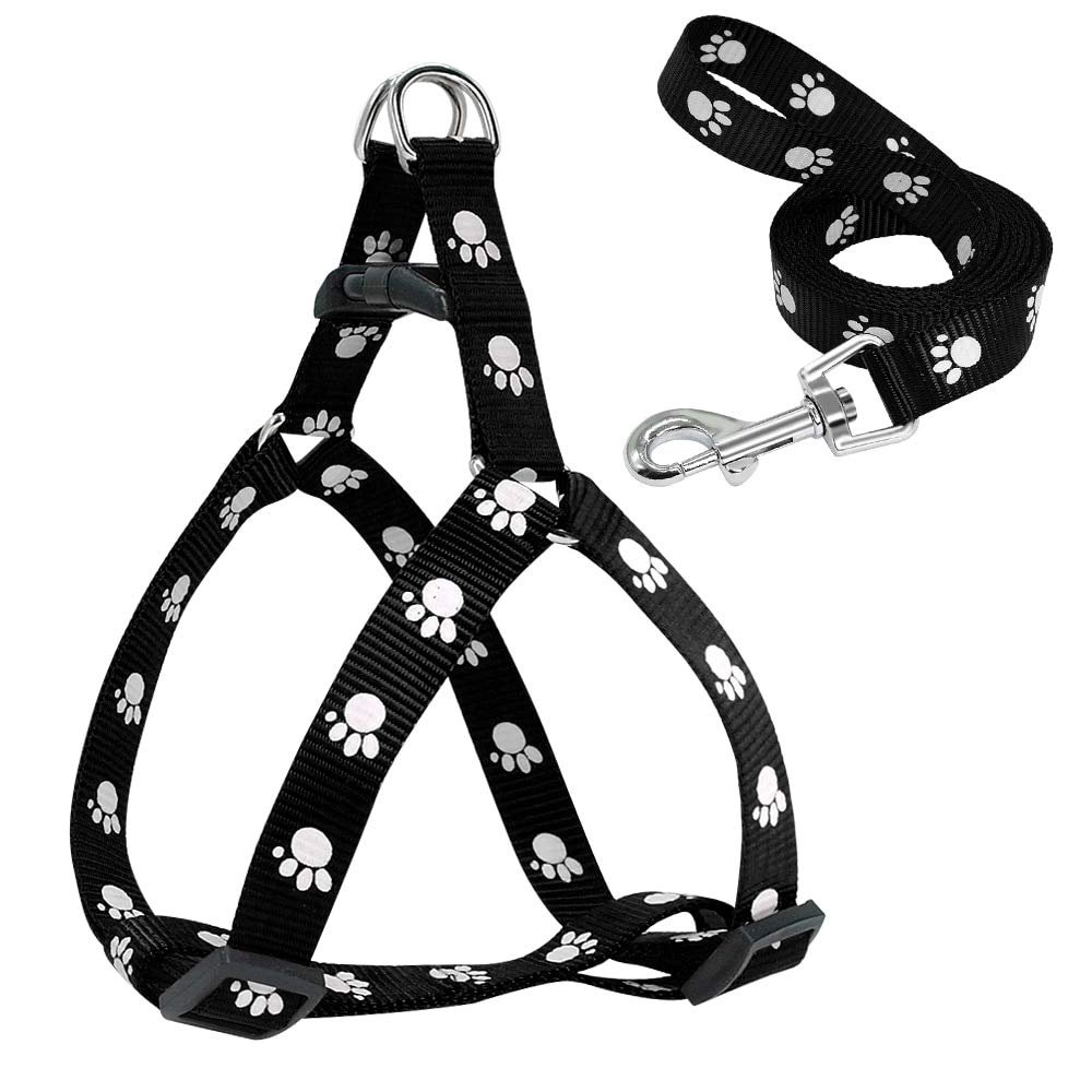 Chihuahua Yorkshire Terrier Small Dog Soft Nylon Pet Walking Harness Vest, Schnauzer, M, Black