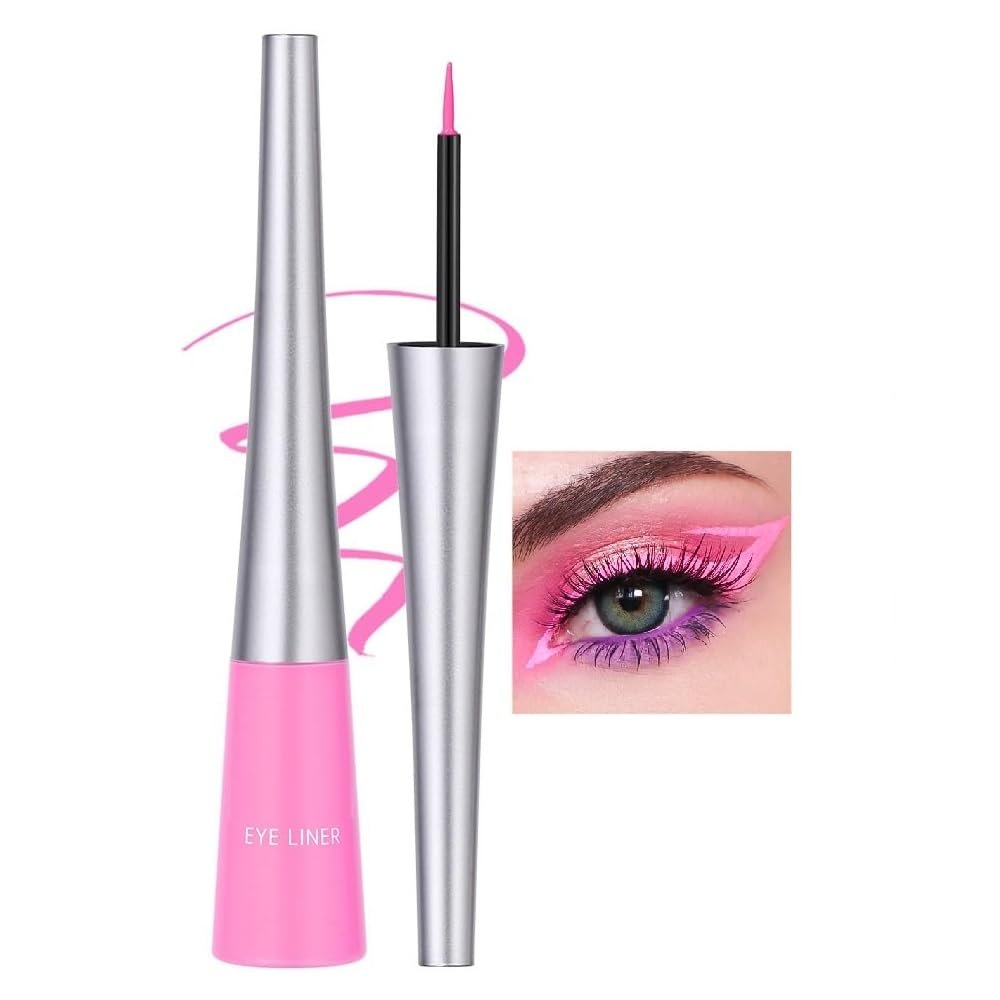 Matte Liquid Eyeliner, Quick-Drying Waterproof Eyeliner (Pink)
