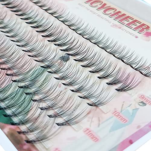 Mixed-Length 10D Cluster False Eyelashes, 8/9/10/11/12 mm, Fairy Style (10D-007C-mix)