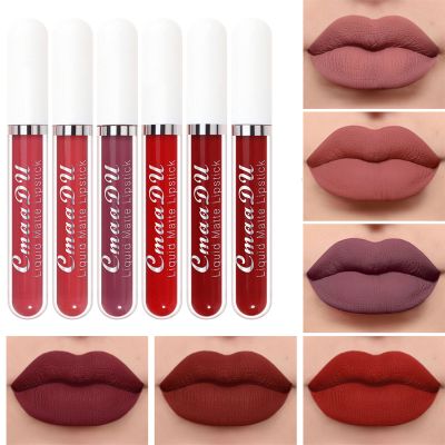 6-Piece Matte Liquid Lipstick Set, Waterproof, Long-Lasting