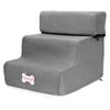 SpirWoRchlan 3-Step Pet Stairs for Dogs and Cats, Gray view 1