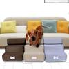 SpirWoRchlan 3-Step Pet Stairs for Dogs and Cats, Gray view 3
