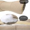 zxb-shop Car Neck Pillows, 2 Pieces, Genuine Leather, Beige view 4