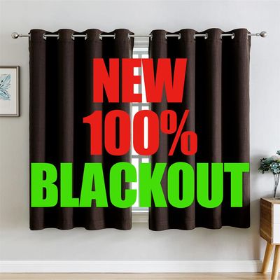 G2000 100% Blackout Curtains, Chocolate Brown, 160 cm Long