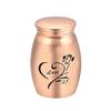 NSGJUYT Small Stainless Steel Pet Urn, Rose Gold view 1
