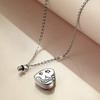 NSGJUYT Pet Paw Cremation Urn Necklace, Dog Ash Memorial Pendant (Metal Color: NL12556SV) view 3
