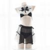 JINZIJINYU Women's Sexy Chiffon Maid Babydoll Lingerie Set view 2