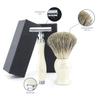 The Body Tools Men's Shaving Set with Pure Badger Bristles and Double-Edge Safety Razor view 2