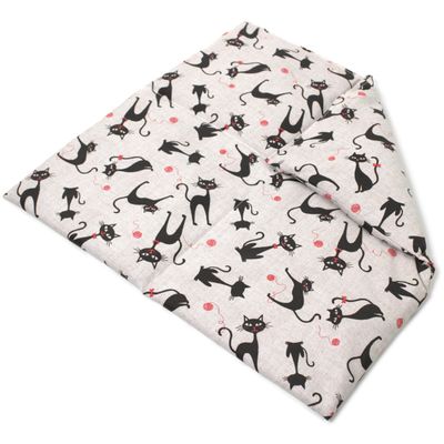Flaxseed Pillow 40 x 40 cm, 4-Chamber, Cat-Mimi Heating Pad