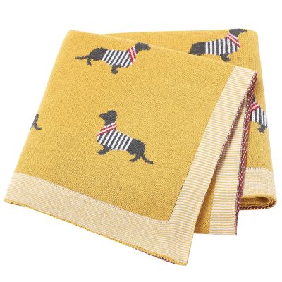 LAWKUL Baby Blanket, 100% Cotton, Soft Knitted