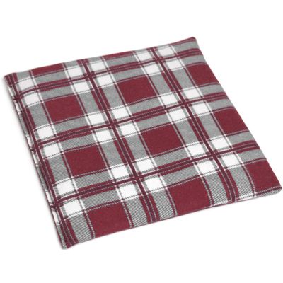 Grape Seed Pillow 19 x 19 cm, Red Plaid Flannel