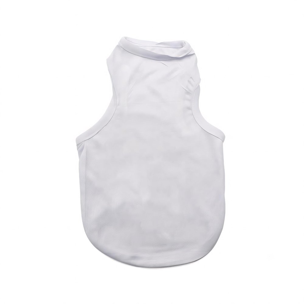 Muka DIY Blank Pet T-Shirt, White, for Dogs, Sublimation Transfer and Heat-Press Printing, Multiple Sizes, S