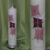 Baptism/First Communion Candle, 25 x 6 cm, Including Inscription and Storage Box! R 1/1 view 1