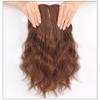Bangs Extension Hairpiece, Loose Wave, Synthetic Topper, Natural Skin Base, Full Wig, 45 cm, Dark Brown view 3