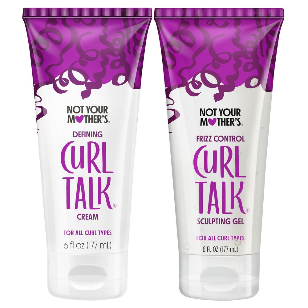 Not Your Mother's Curl Talk Frizz Control Sculpting Gel & Defining Cream (2-Pack) - 6 fl oz - Flexible Hold for Curly Hair