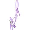PFIFF 102937 Rope Halter with Rein, Swivel Snap Carabiner, Purple, Shetland Pony view 2