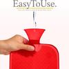Qomfor Hot Water Bottle, 1.8 L, Premium, Red, No Cover view 4