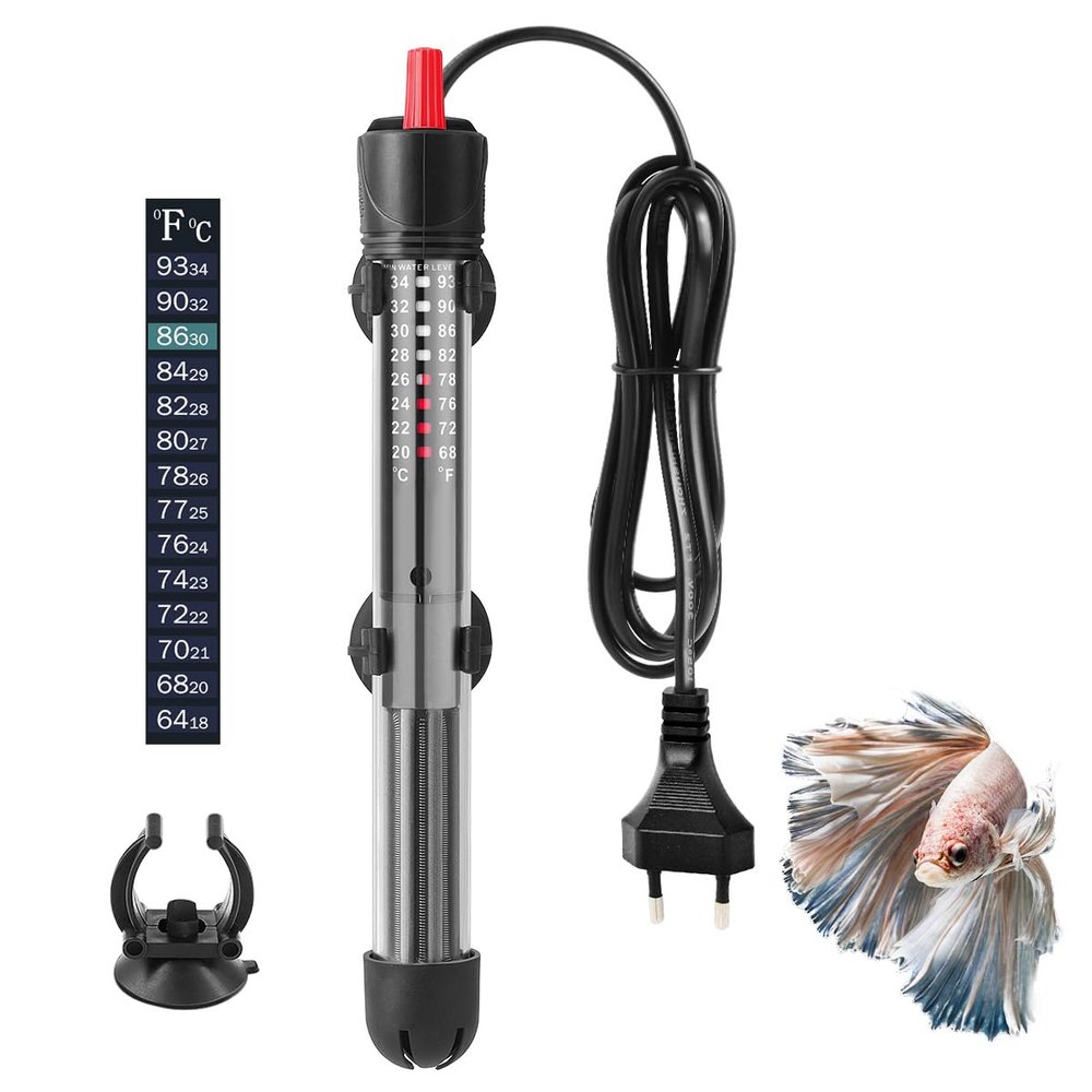 FEDOUR 100W Aquarium Heater for 40–120L Tanks, Adjustable Temperature, Thickened Quartz Glass
