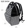 LDIYEU Black and White Diaper Backpack view 2