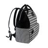 LDIYEU Black and White Diaper Backpack view 3