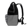 LDIYEU Black and White Diaper Backpack view 4