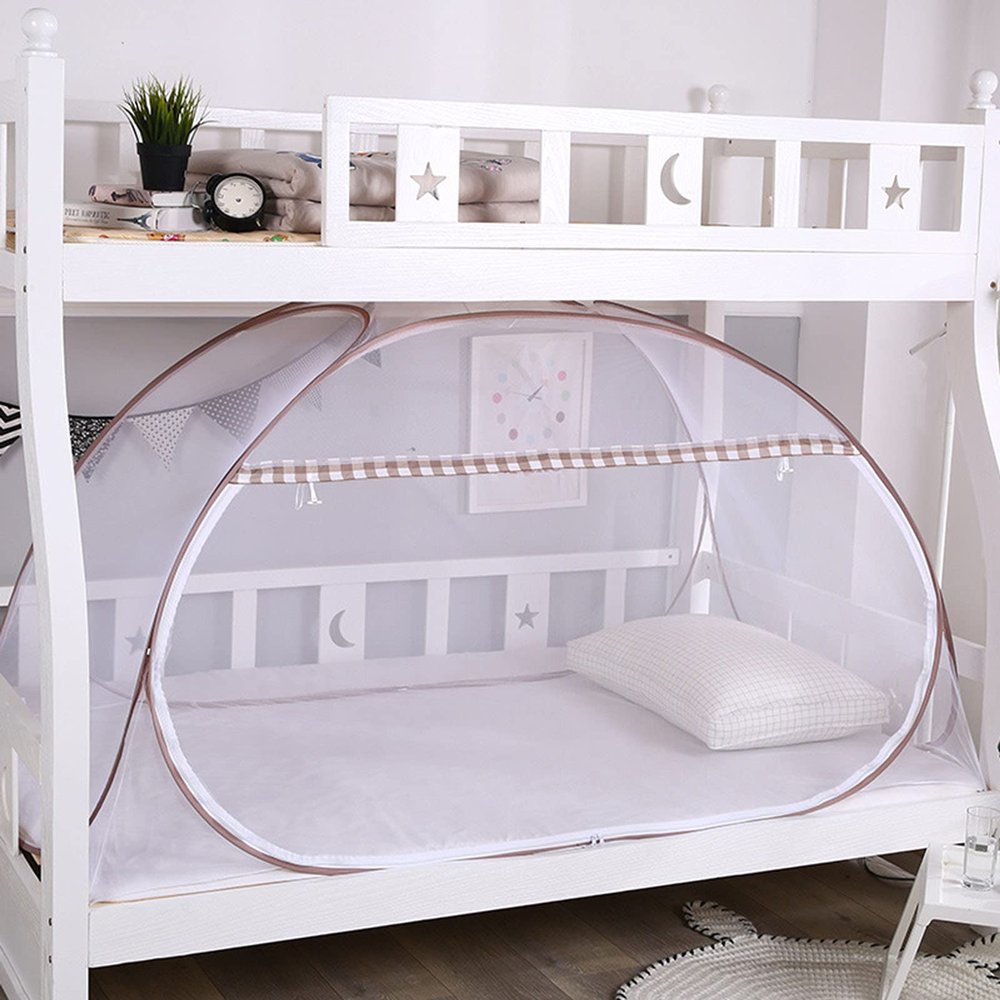 Foldable Extra-Large Mosquito Net for Single Beds, 1 × 2 × 1 m