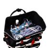 Diaper Bag Backpack with Retro Winter Birds and Cardinal Pattern view 4