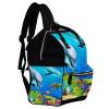 The Coral Reef Diaper Bag Backpack, Large Capacity, Multifunctional Travel and Nursing Bag view 3